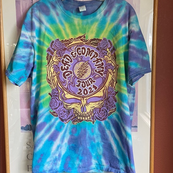 Grateful Dead Other - Dead and Company 2021 Tour Concert Tie Dye T-Shirt, Grateful Dead Sz L